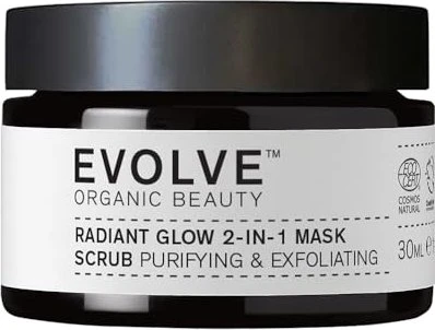 Evolve Organic Beauty Radiant Glow 2-In-1 Face Mask & Polish, 30ml