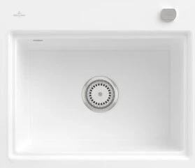 Villeroy & Boch Subway Style 60 S flat flächenbündig Becken mittig mit Ablauffernbedienung weiß alpin