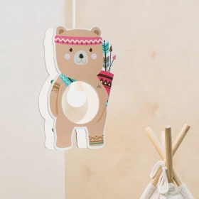 Elobra Little Indians Bär Björn Pendelleuchte braun