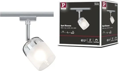 Paulmann URail Blossom Schienensystem Spot G9 Klar-/Satinglas chrom matt, 1 Stück
