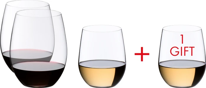 Riedel The O Wine Tumbler Viognier/Chardonnay + Cabernet/Merlot Gläser-Set, 4-tlg.