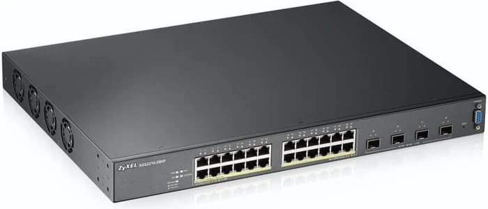 Zyxel XGS2210 Rackmount Gigabit Managed Switch, 24x RJ-45, 4x SFP+, 375W PoE+