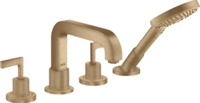 Hansgrohe Axor Citterio 4-Loch Wannenkombination mit Hebelgriff und Rosette brushed bronze