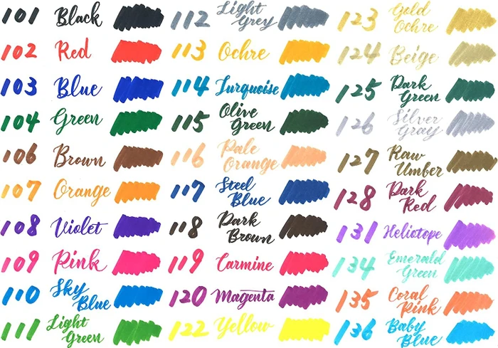 Pentel Brush Sign Pen Twin SESW30C sortiert, 6er-Set