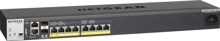 Netgear ProSAFE M4200 Easy-Mount Rackmount 2.5G Managed Switch, 8x RJ-45, 2x SFP+, 240W PoE+