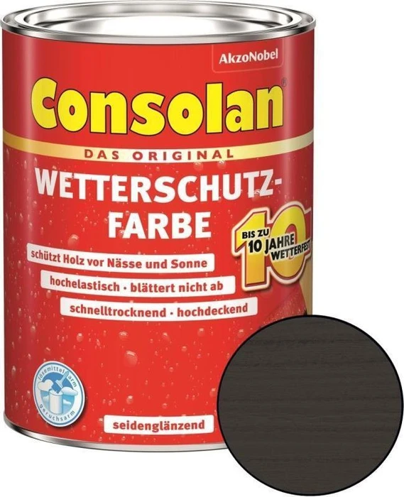 Consolan Wetterschutz-Farbe außen grau, 750ml
