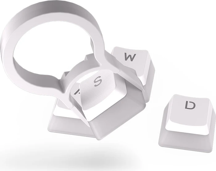 Endorfy PBT Pudding Onyx White Keycaps, Kunststoff (PBT) Double-Shot, weiß/transparent, 124 Tasten, ANSI-US