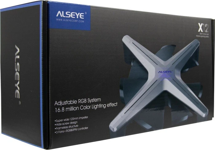 Alseye Xtreme X12 3in1 Kit, grau, LED-Steuerung, Fernbedienung, Lüftersteuerung, 120mm, 3er-Pack