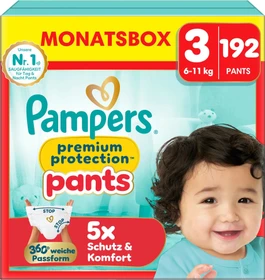 Pampers Premium Protection pants Gr.3 Einwegwindel, 6-11kg, 192 Stück