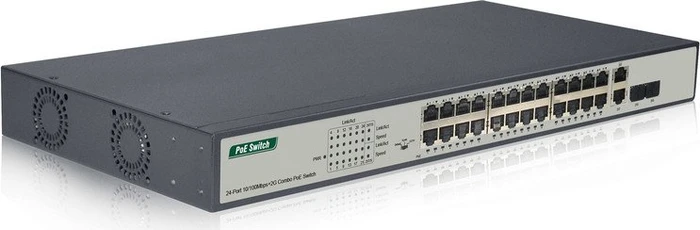 Digitus Professional DN-953 Rackmount Switch, 24x RJ-45, 2x RJ-45/SFP, 370W PoE+
