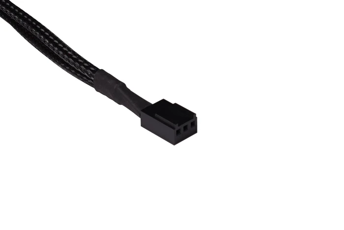 Alphacool 3-Pin auf 3x 3-Pin Verteiler, sleeved, 15cm, schwarz