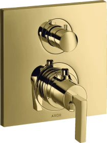 Hansgrohe Axor Citterio Thermostat mit Absperrventil und Hebelgriff polished brass