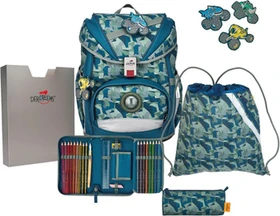 DerDieDas ErgoFlex Monster Truck Schultaschen-Set, 5-tlg.