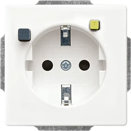 Busch-Jaeger Future Linear FI-Schukomat Steckdosen-Einsatz, studioweiß matt (3120 EUCB-884)