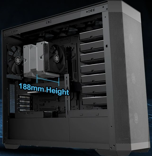 SilverStone Seta H2, schwarz, Glasfenster