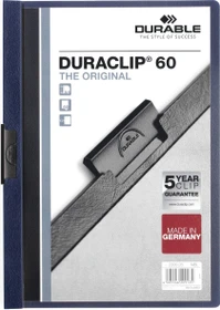 Durable Duraclip 60 Klemmmappe, A4, nachtblau/transparent