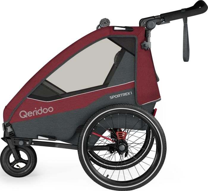 Qeridoo Sportrex 1 Fahrradanhänger cayenne red (Modell 2023)
