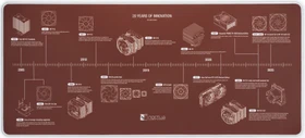 Noctua NP-DM3 20-Year Anniversary Desk Mat, 900x400mm, Motiv braun/weiß