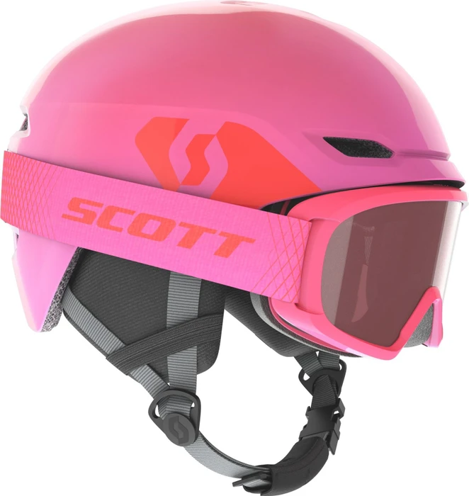 Scott Keeper 2 + Jr. Witty Brille Combo Helm high viz pink (Junior)