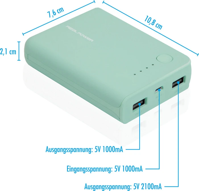 Ultron Powerbank RealPower PB-10k mintgrün