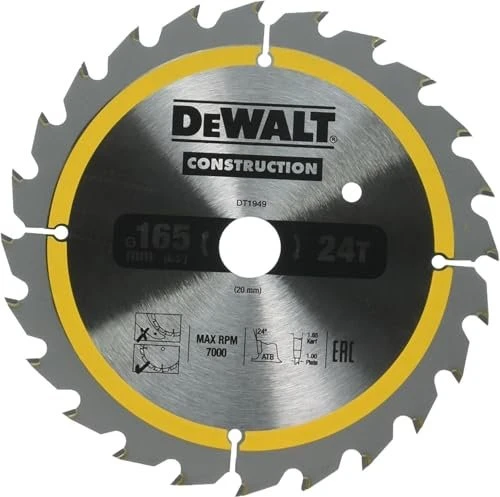 DeWalt DT1949 Kreissägeblatt 24Z, 165x1.5x20mm, 1 Stück