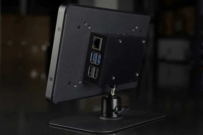 KKSB Gehäuse für Raspberry Pi 5, inkl. Display Stand, schwarz
