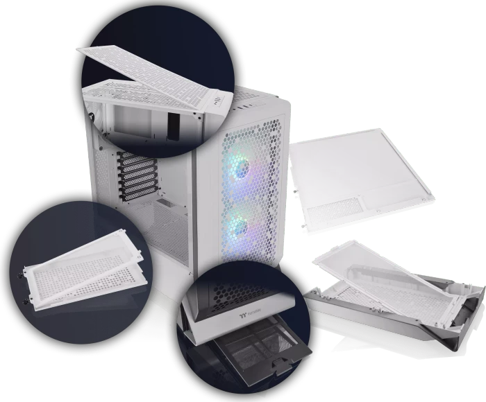 Thermaltake Ceres 300 TG ARGB Snow Edition, weiß, Glasfenster