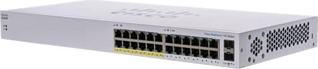 CISCO CBS110 Unmanaged 24-port GE, Partial PoE, 2x1G SFP Shared Image