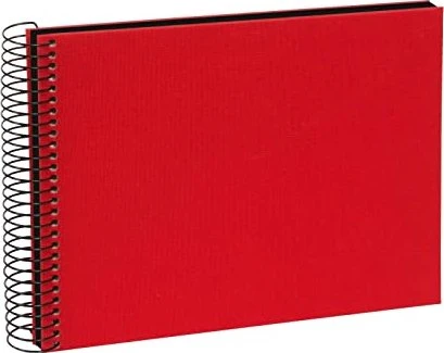 Goldbuch Spiralbalbum Bella Vista 24x17 schwarze Seiten rot