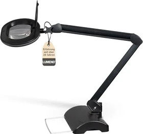 Lumeno LED Lupenleuchte 8615, 5 Dioptrien, 2.25x, mit Tischfuss schwarz