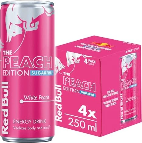 Red Bull The Summer Edition White Peach Sugarfree 4x 250ml