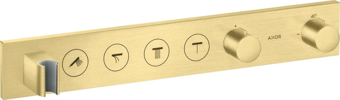 Hansgrohe Axor ShowerSolutions Thermostatmodul Select 600/90 Unterputz für 4 Verbraucher brushed brass