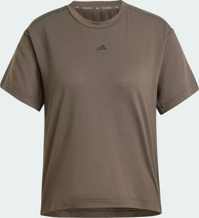 adidas Power Back-Cutout 3-Streifen Funktionsshirt kurzarm shadow olive (Damen)