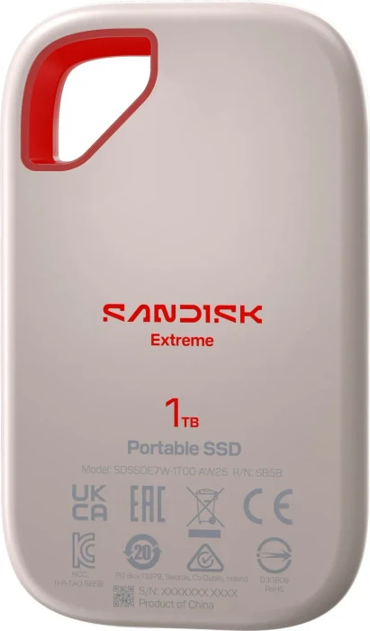 SanDisk Extreme Portable SSD V3, beige, 1TB, USB-C 3.2