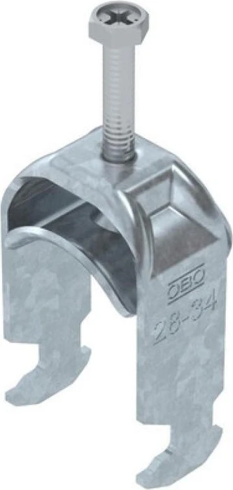 OBO Bettermann Bügelschelle 2056 H-Fuß, 1-fach, Metalldruckwanne, FT
