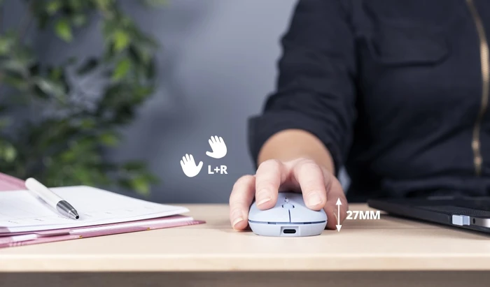 Trust Puck Wireless Mouse blau, USB/Bluetooth