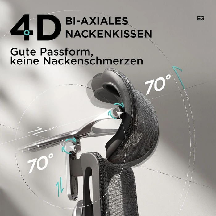 Hbada E3 Pro Ergonomischer Bürostuhl mit Fußstütze, schwarz