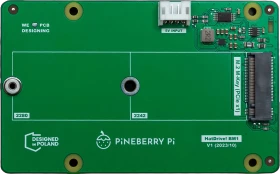 Pineberry Pi HatDrive! Bottom, M.2 M-Key 2230/2242/2280 NVMe Slot für Raspberry Pi 5
