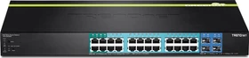 TRENDnet TPE Rackmount Gigabit Smart Switch, 24x RJ-45, 4x SFP, 185W PoE+ (TPE-2840WS)