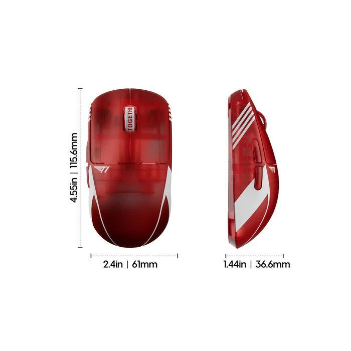 Pulsar Gaming Gears X2 CL CrazyLight Mini Wireless T1 Edition rot/weiß, USB