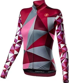 Castelli Triangolo Mid Trikot langarm multicolor pink (Damen)