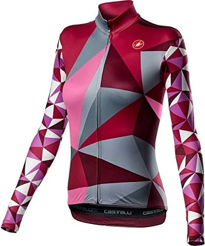 Castelli Triangolo Mid Trikot langarm multicolor pink (Damen)