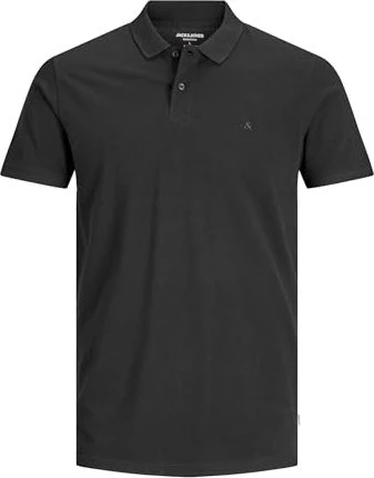 Jack & Jones Einfarbig Poloshirt kurzarm schwarz (Herren)
