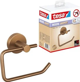 tesa Moon Bronze Toilettenpapierhalter ohne Deckel inkl. Klebelösung bronze