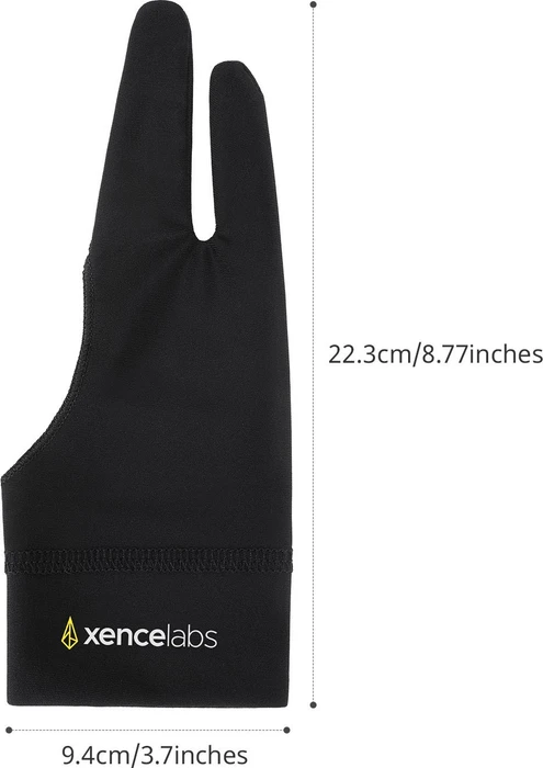 Xencelabs Drawing Glove, Zeichenhandschuh, Small, schwarz