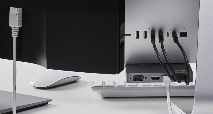 LMP USB-C Attach Dock Pro, Space Gray, 1x USB-C 3.0 [Stecker], 2x USB-A 3.0 [Stecker]