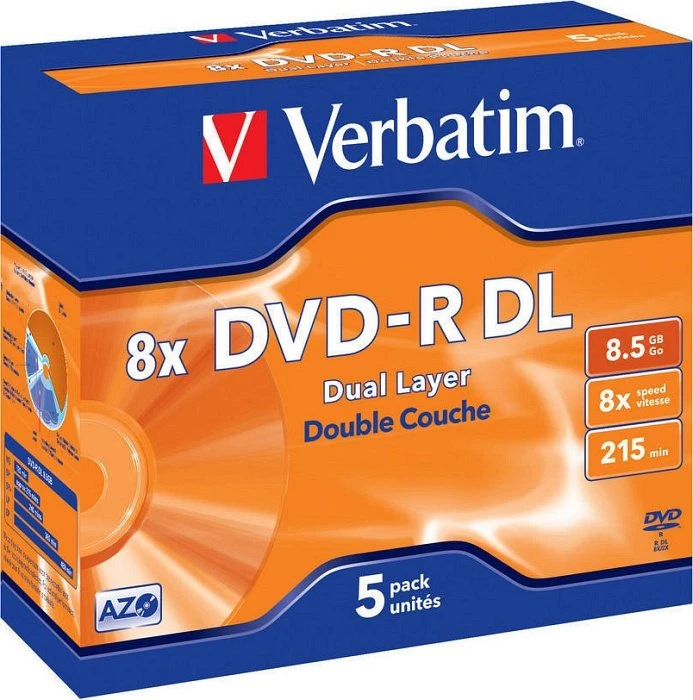 Verbatim DVD-R 8.5GB, 8x, 5er Jewelcase