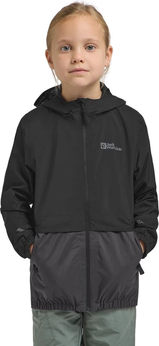 Jack Wolfskin Rainy Days 2l Funktionsjacke granite black (Junior)