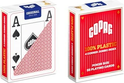 Copag 100% Plastik Poker Jumbo Index rot