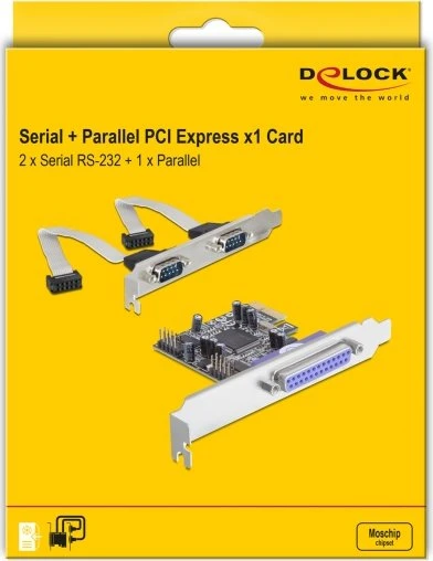 DeLOCK 2x seriell/1x parallel, PCIe x1
